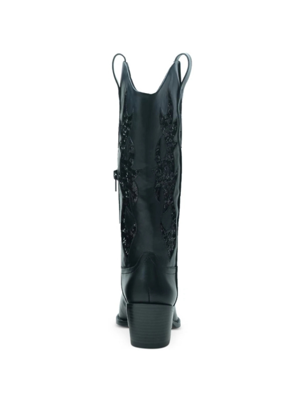 Wild Pair Women's Size 9 Black Cowboy Boots w/ Sequin Sparkle Details NIB - Picture 3 of 13